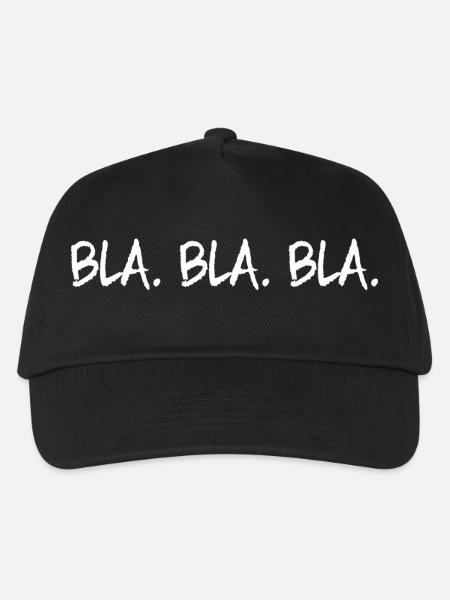 Bla Bla Bla - Kinder Basecap - Schwarz
