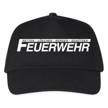 FEUERWEHR Retten Löschen Bergen Schützen - Kinder Basecap - Schwarz - Vorne