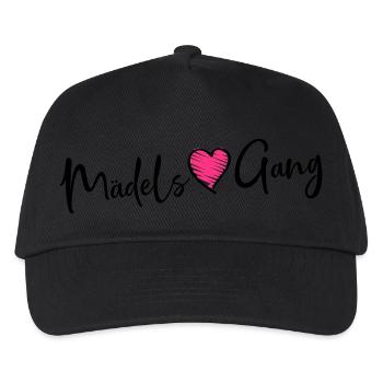 maedels gang heart - Kinder Basecap - Schwarz - Vorne