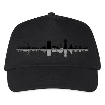 Skyline - Küste Büsum - Kinder Basecap - Schwarz - Vorne