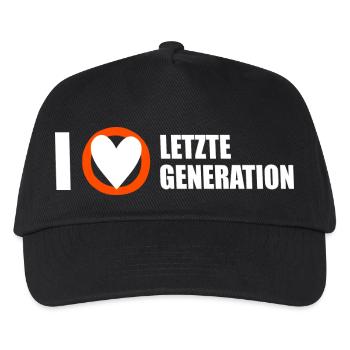Letzte Generation - Design 3 - Kinder Basecap - Schwarz - Vorne