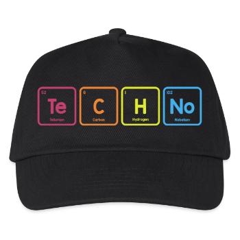 Techno éléments - Casquette de baseball Enfant - noir - Devant