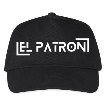 El Patron Lettering – Stylischer Spruch - Kinder Basecap - Schwarz - Vorne