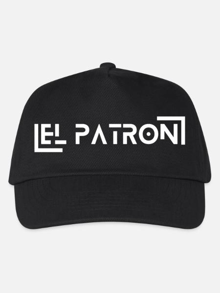 El Patron Lettering – Stylischer Spruch - Kinder Basecap - Schwarz