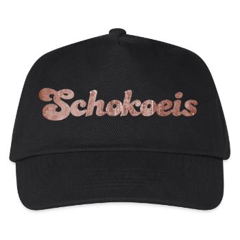 Schoko Eis Schokolade Eiscreme süß naschen Sommer - Kinder Basecap - Schwarz - Vorne