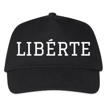 libérte - Casquette de baseball Enfant - noir - Devant