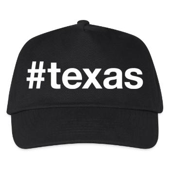 TEXAS Hahstag - Kinder Basecap - Schwarz - Vorne