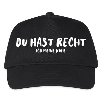 Du hast Recht - ich meine Ruhe - Kinder Basecap - Schwarz - Vorne