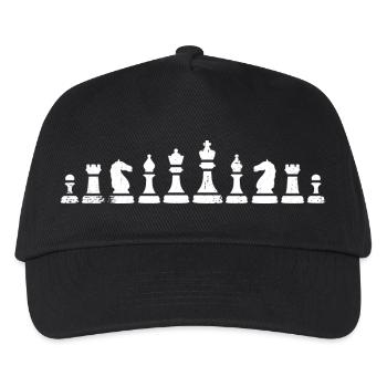 Pièces d’échecs - Casquette de baseball Enfant - noir - Devant