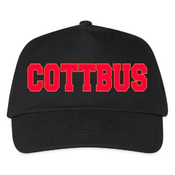 Cottbus Lettering Red Yellow - Kids’ Baseball Cap - black - Front