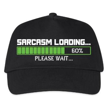 Sarcasm loading please wait - Kids’ Baseball Cap - black - Front