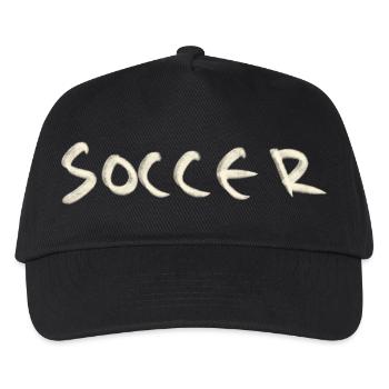Soccer - Kinder Basecap - Schwarz - Vorne