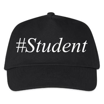 #Student Logo Blanc - Casquette de baseball Enfant - noir - Devant