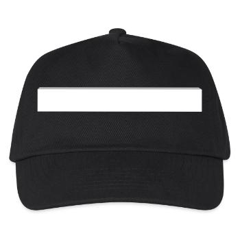 Barre blanche 3D - Casquette de baseball Enfant - noir - Devant