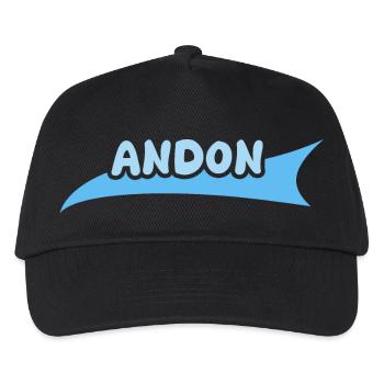 First name Andon - Kids’ Baseball Cap - black - Front
