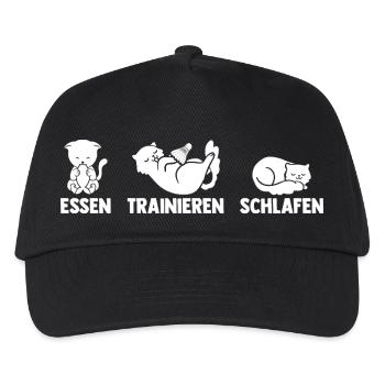 Federball Badminton - Kinder Basecap - Schwarz - Vorne