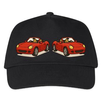 auto cabrio 2 - Kinder Basecap - Schwarz - Vorne