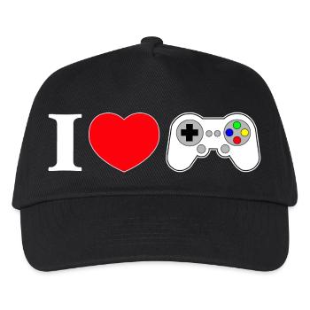 I love gaming - Kids’ Baseball Cap - black - Front