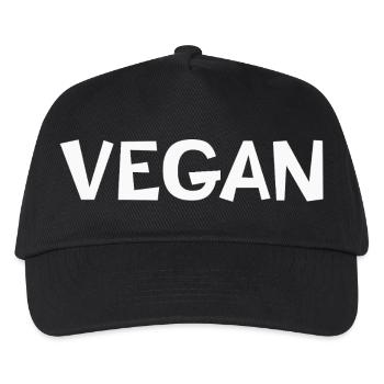 Vegan - Kinder Basecap - Schwarz - Vorne