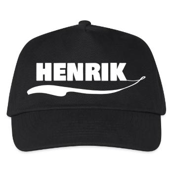 First name Henrik - Kids’ Baseball Cap - black - Front