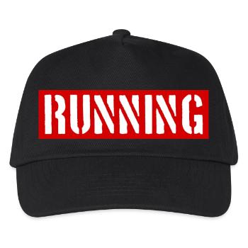 Marathon - Running - Jogging - Läufer - Kinder Basecap - Schwarz - Vorne