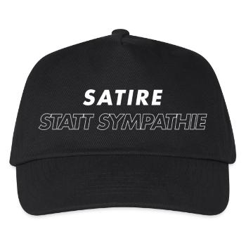 Humorvoller Schriftzug. Ironie, Satiere - Kinder Basecap - Schwarz - Vorne