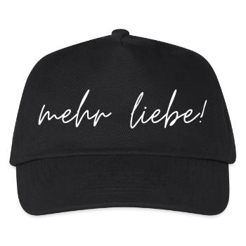Plus d’amour ! Un slogan positif pour plus de cohésion - Casquette de baseball Enfant - noir - Devant