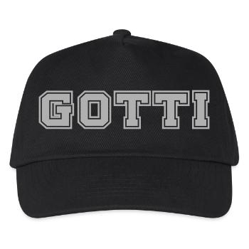 Gotti College Schriftzug - Kinder Basecap - Schwarz - Vorne