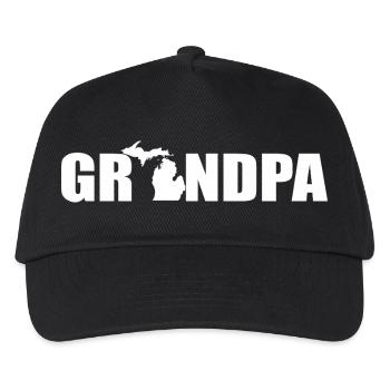 Grandpa Michigan Pride State Vatertag Lustig - Kinder Basecap - Schwarz - Vorne