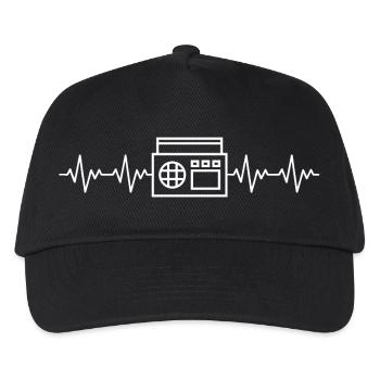 Ghetto blaster ECG battement de cœur - Casquette de baseball Enfant - noir - Devant