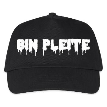 Bin pleite - Shirt - Kinder Basecap - Schwarz - Vorne