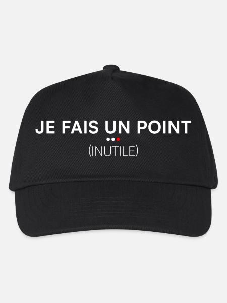 Je fais un point inutile humour bureau - Casquette de baseball Enfant - noir