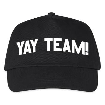 Hourra, l’équipe ! Hourra, équipe de fans de sport sans méfiance - Casquette de baseball Enfant - noir - Devant