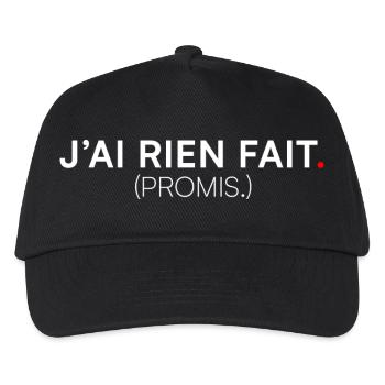 I didn't do anything promise humor - Kids’ Baseball Cap - black - Front