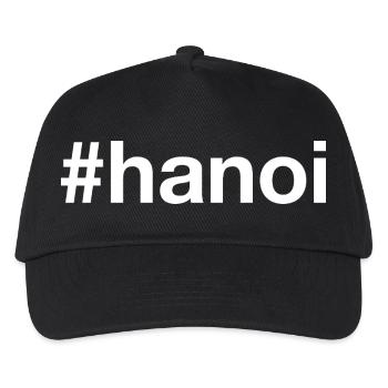 Hanoi Vietnam Hashtag - Kinder Basecap - Schwarz - Vorne