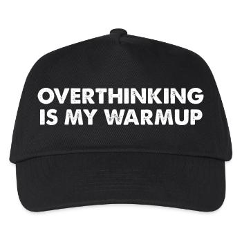 Overthinking is my warm-up - Kids’ Baseball Cap - black - Front