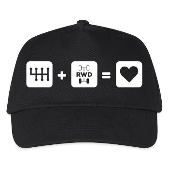 Passionné de voitures manuelles - Vitesses manuelles pour voitures à propulsion arrière - Casquette de baseball Enfant - noir - Devant