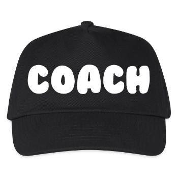 Coach Trainer Sport - Kinder Basecap - Schwarz - Vorne