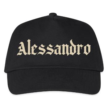 Alessandro Gothic Script - Kinder Basecap - Schwarz - Vorne