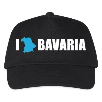 I love Bavaria Bayern - Kinder Basecap - Schwarz - Vorne