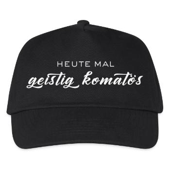 Heute mal geistig komatös - Kinder Basecap - Schwarz - Vorne