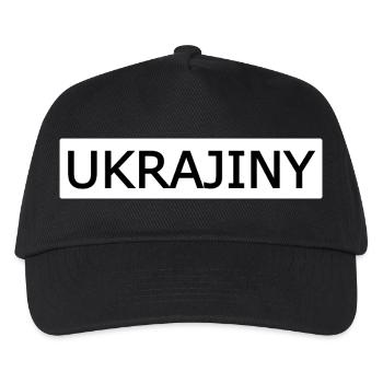 UKRAJINY Bold Typografie Shirt - Kinder Basecap - Schwarz - Vorne
