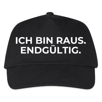 Endgültig raus – Statement - Kinder Basecap - Schwarz - Vorne