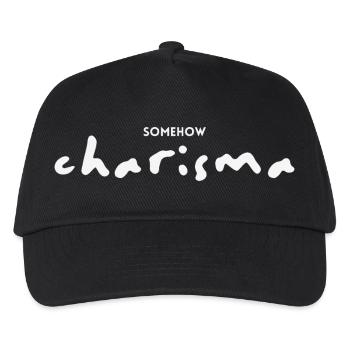 Somehow Charisma – Trockenes Statement Design - Kinder Basecap - Schwarz - Vorne