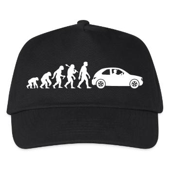 Auto Evolution Kleinwagen Fahranfänger Fahrlehrer - Kinder Basecap - Schwarz - Vorne
