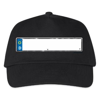 geburtstagnummernschild - Kinder Basecap - Schwarz - Vorne