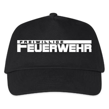 Freiwillige Feuerwehr Schriftzug - Kinder Basecap - Schwarz - Vorne