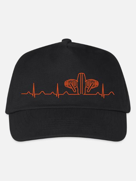 Heartbeat Boxermotor orange - Kinder Basecap - Schwarz