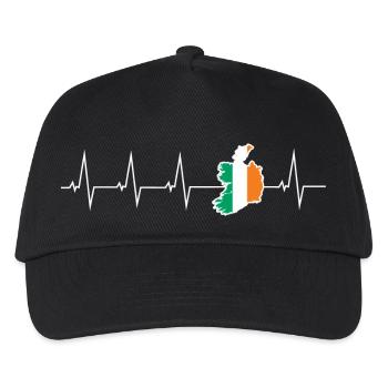 I love Ireland - heartbeat - Kids’ Baseball Cap - black - Front