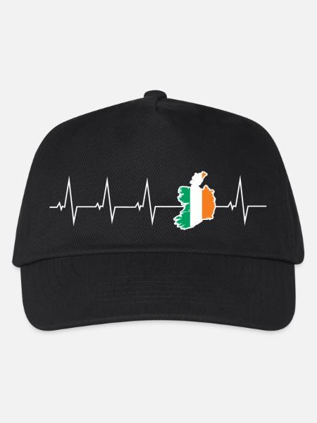 Ich liebe Irland - Herzschlag - Kinder Basecap - Schwarz